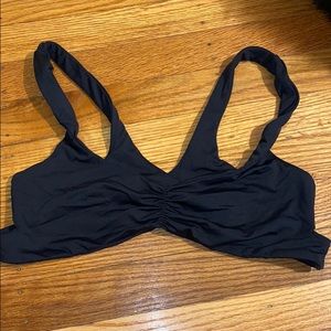 L space black cross bikini top